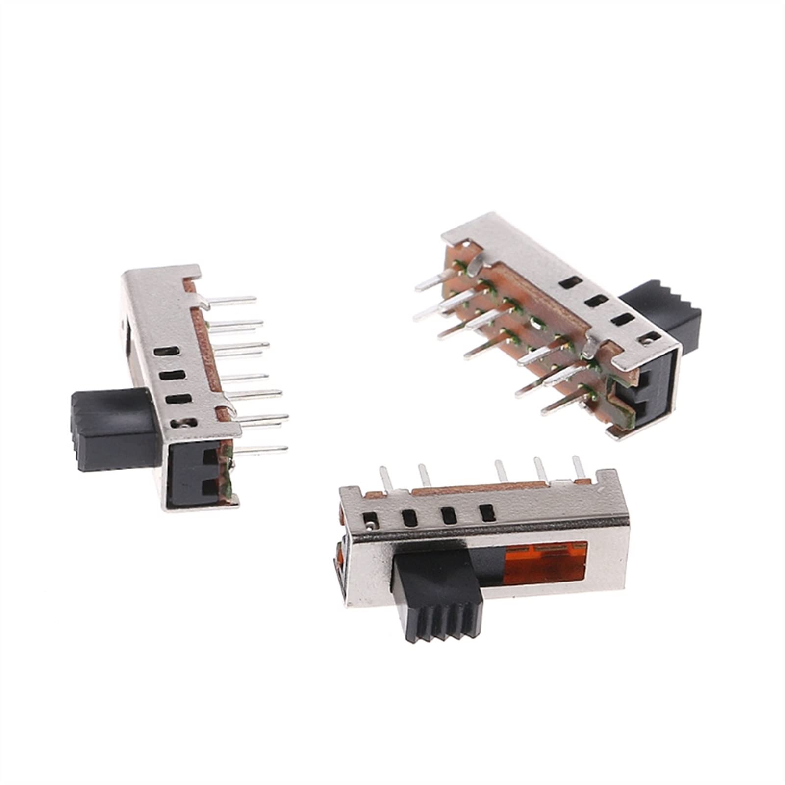 KOKYLEZN Switch 10Pcs SS24E01-G5 Slide Switches Vertical 0.5A 10 Pin 4 Position Toggle Switch