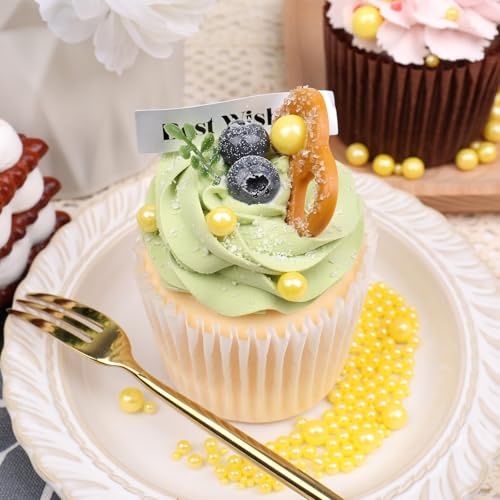 Image of Yellow Sprinkles for Cake Decorating, 130g /4.6oz Edible Yellow Pearl Sprinkles Mix, Sugar Candy Pearls for Baking, Cookie Decorations and Cupcake Toppings, Wedding Party Supplies
