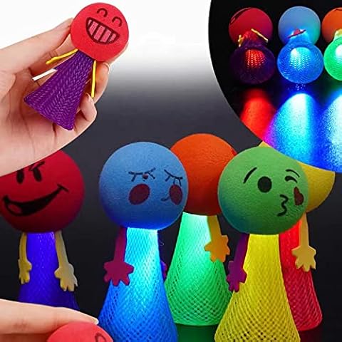 Party bag fillers for kids Glowing Ball Launchers Bouncy Ball LED Light Up Toys Party Favors Glow in The Dark Party Supplies Girls boys Party Bag Fillers Birthday Giveaways Children, Party Decorations Cover