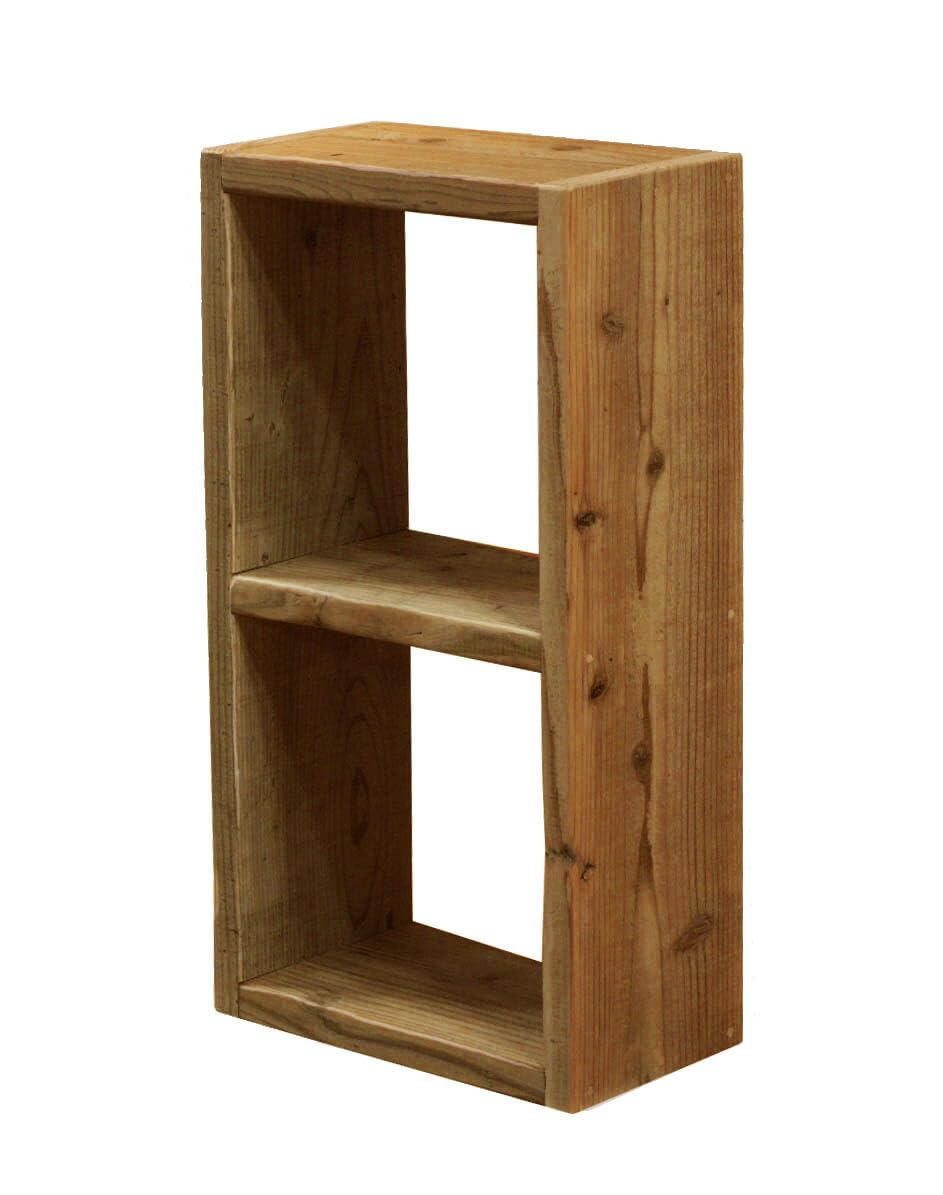 Amazon｜WOODPRO 古材 格子ラック 1×2 幅40cm 高さ76.5cm 奥行23.5cm