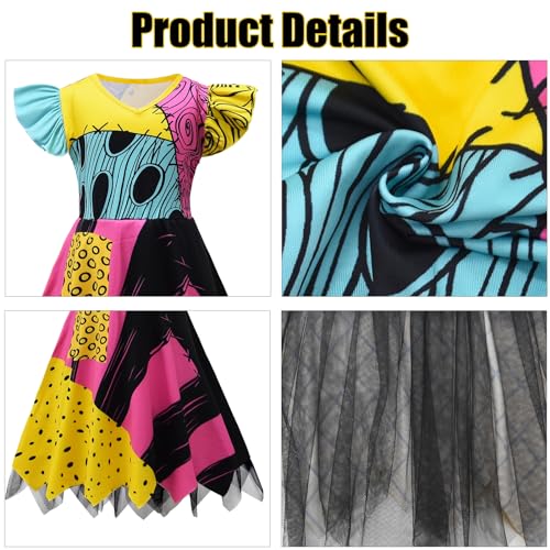 Disfraz completo Sally para niñas con peluca y medias miniatura 6