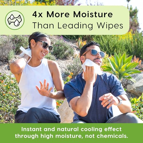 Image of Alcala Deodorizing Body Wipes Individual Shower Wipes - (30 Pack) | With Aloe Tea Tree - 100% Pure Biodegradable Bamboo Wet Wipes - Ideal for Camping Hiking, Hospitals & Gym