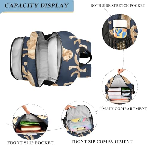 Sac à dos d'école pour protéger votre ordinateur portable avec imprimé Labrador résistant