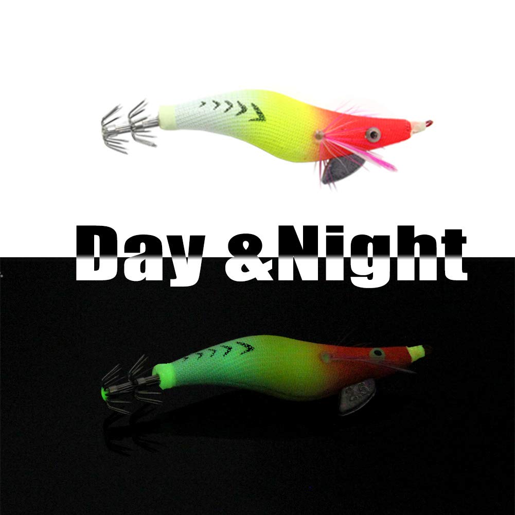 Croch 10 Piezas Señuelo Luminoso Pesca Camarones Cebo Calamar Sepia Pulpo