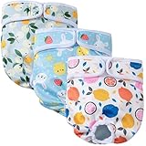 ZXTGBQ 3PCS Couches pour Chiens Femelle Lavable, Culotte pour Incontinence, Culotte Menstruelle Chien, Réutilisables Culottes Hygiéniques Très Absorbantes Chiennes Chaleurs
