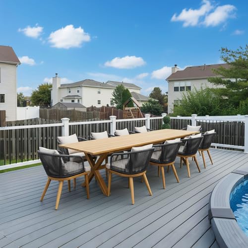 PURPLE LEAF 11-Piece Wicker Dining Set