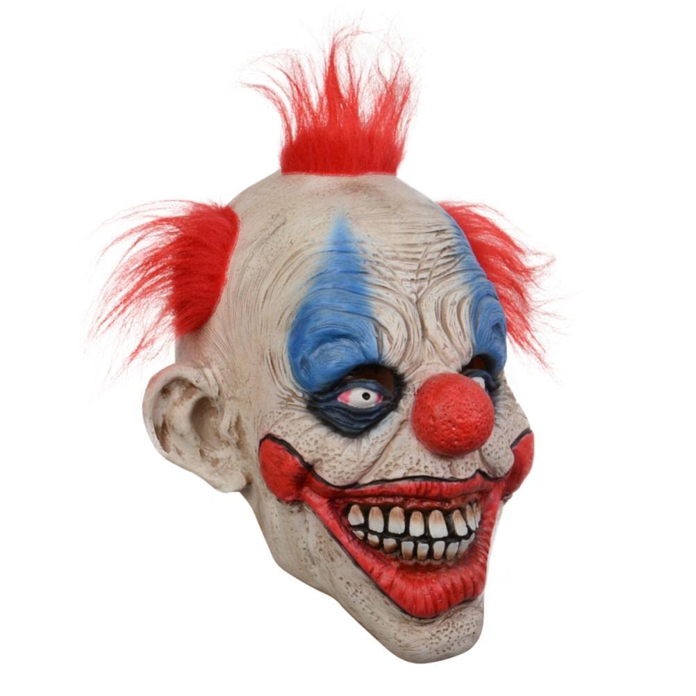 Scary Mask,Halloween Latex Clown Mask,Halloween Creepy Mask Costum With Hair,Horror Cosplay Costume Prop - Image 2