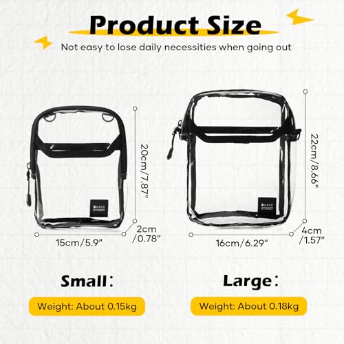 SEAFEW Clear Mini Crossbody Bag Shoulder Bag for Men, Small Messenger Satchel Bag for Women3