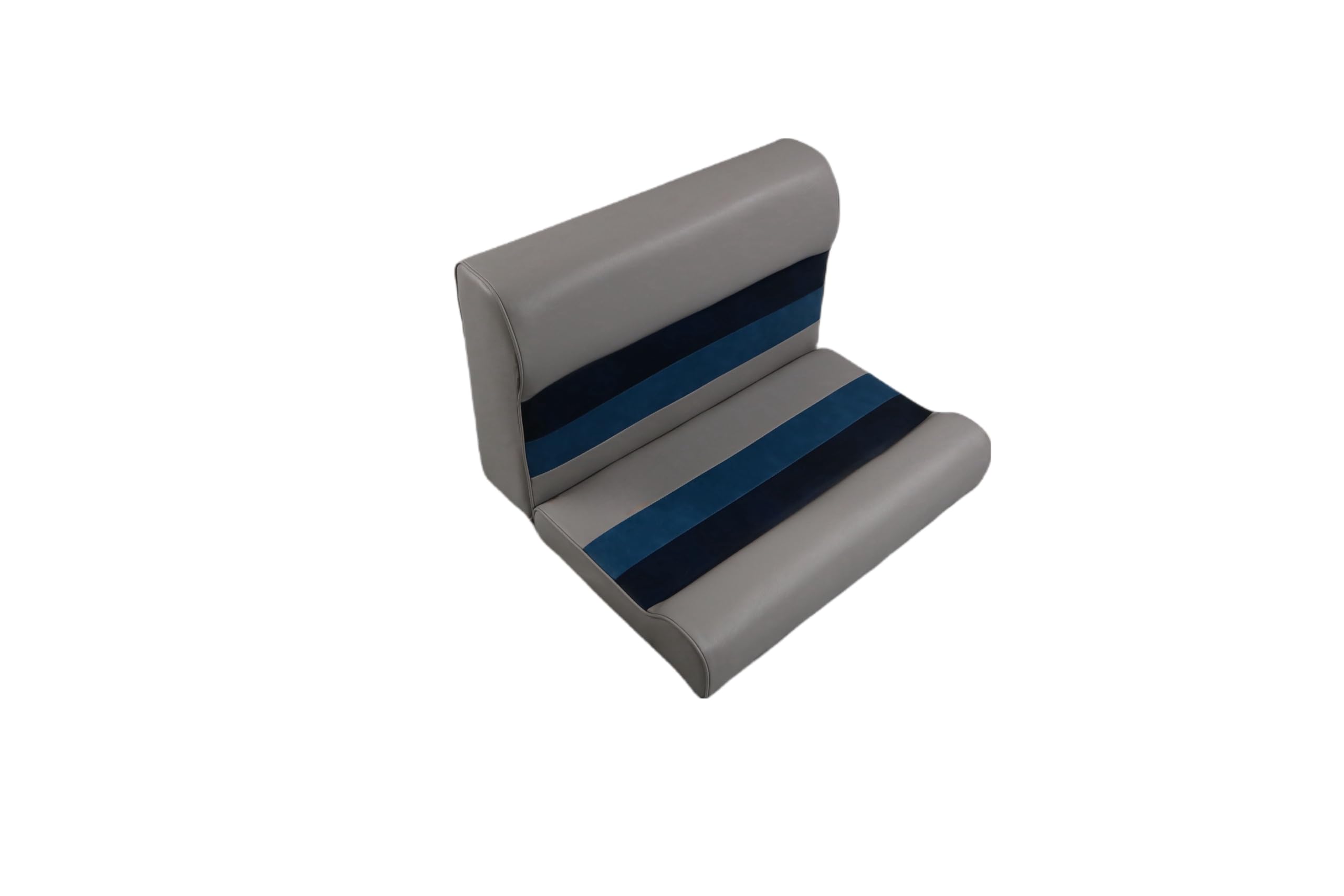 Horizon Manufacturing Premium Series 28" Pontoon Bench Seat Cushion Set 3000-ABDK Grey/Navy/Blue (Base sold Separate 3009-AB)