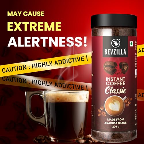 Image of Bevzilla 400 Gram (200GMx2) Classic Instant Coffee Powder | Arabica Beans | Best For Espresso, Latte & Cappucino | Enjoy Hot & Cold