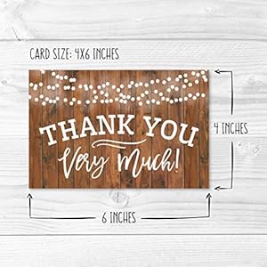 Hadley Designs 24 Rustic Wood Thank You Cards, Envelopes, Great Note For Adult Funeral Sympathy or Gift Gratitude Supplies For Grad, Birthday, Baby or Country Western Bridal Wedding Shower Hadley Designs 24 Rustic Wood Thank You Cards Envelopes Great Note For Adult Funeral Sympathy or Gift Gratitude Supplies For Grad Birthday Baby or Country Western Bridal Wedding Shower