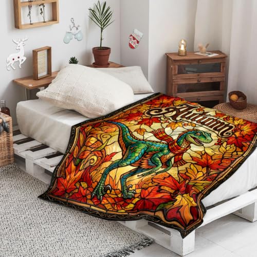 Couverture dinosaure flanelle chaude plaid grand format 152x203