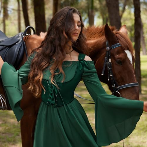 Image of Scarlet Darkness Women's Underbust Corset Top Renaissance Medieval Lace-up Boned Fairycore Pirate Corsets