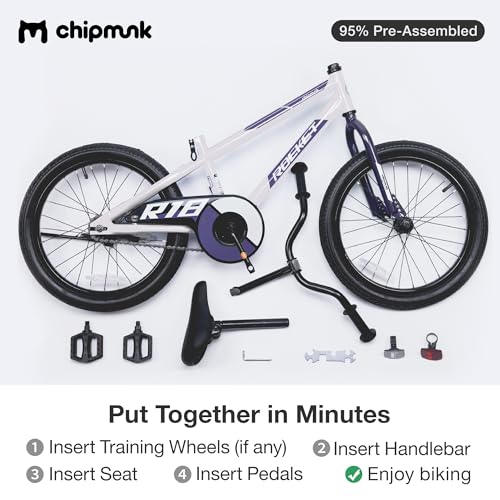 Image of Chipmunk Kids Bike Toddlers 12 14 16 18 Inch Wheel Bicycle Beginners Boys Girls Ages 3-11 Years, Multiple Color Options