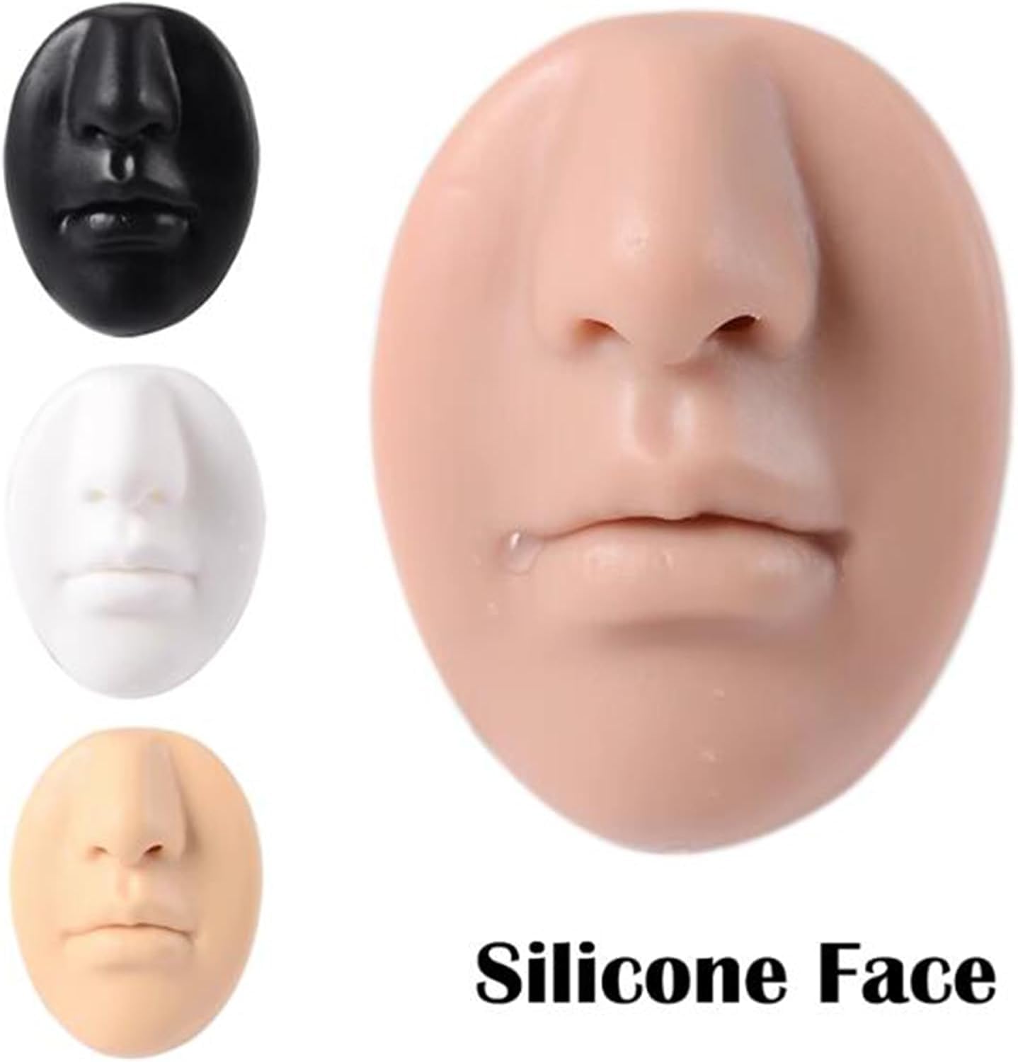Silikonowy model do piercingu nosa i twarzy do ekspozycji biżuterii