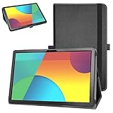 MAMA MOUTH for Digiland 1050 10.1 Tablet Case,PU Leather Folio 2-Folding Stand Cover for Digiland DL1050 10.1 inch Tablet,Black