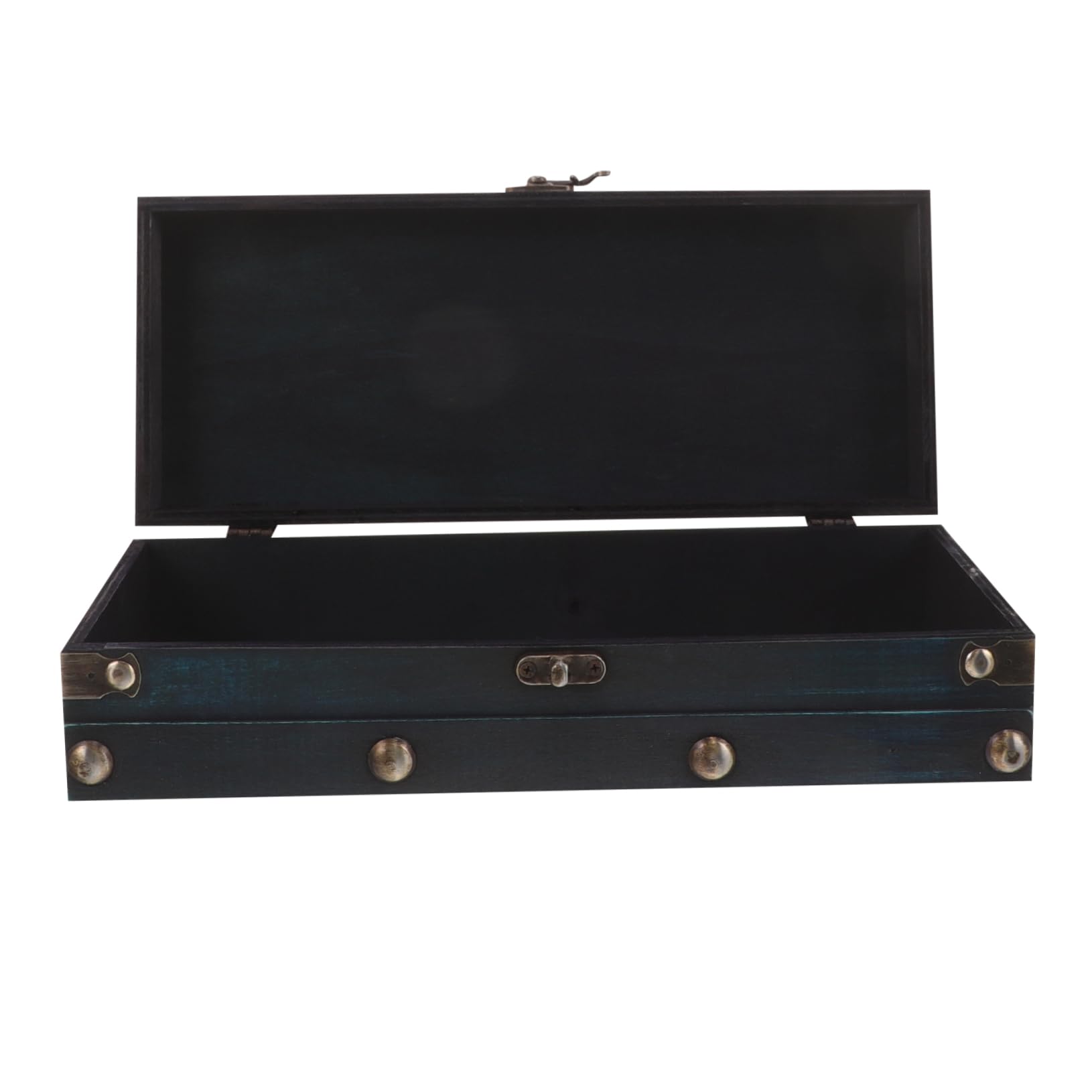 Ciieeo Wooden Treasure Chest Vintage Jewelry Box Decorative Storage Box Trinket Organizer Wooden Jewelry Case Home Decor