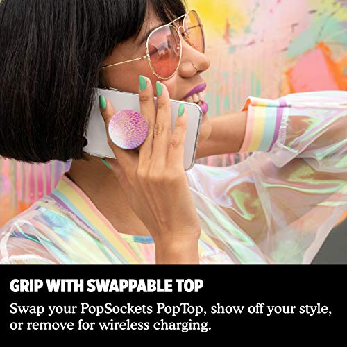 Image of PopSockets PopGrip: Phone Grip and Phone Stand, Collapsible, Swappable Top, Petal Power Gloss