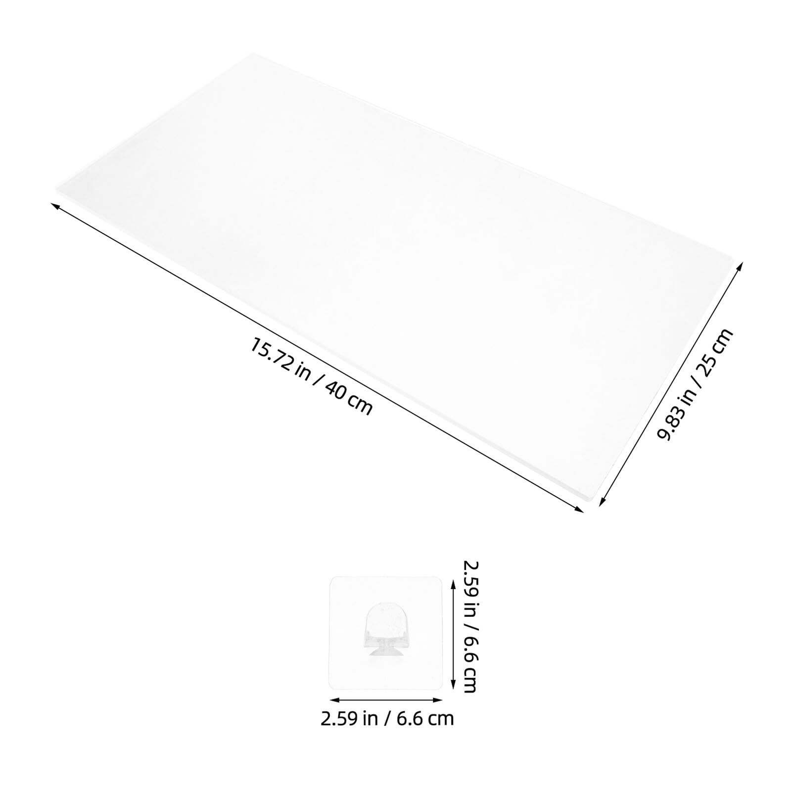 TOYANDONA Separador de Estantes para Armario Acrílico 40x25x0, 5 Cm