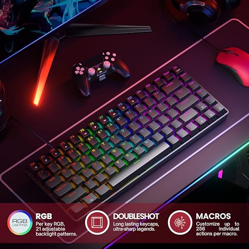 Clavier de jeu mécanique 75% GK75 HK Gaming noir