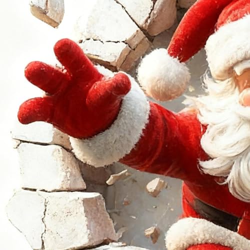 Calcomanías navideñas infantiles Papá Noel reutilizables para cristal 7