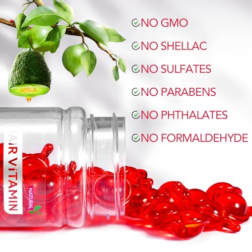 40PCS Hair Vitamin Serum Capsules Enriched with Vitamins A C E and Vitamins Pro B5, Enhanced Moroccan Macadamia Avocado Oils for Frizzy and Dry Damaged Hair, No Rinse Hair Oil - Image 5