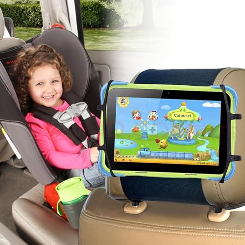 Soporte Tablet Coche,Universal Silicona Soporte Tablet Reposacabeza para Automóvil para Todas Las Tabletas de 7 a 10,5 Pulgadas