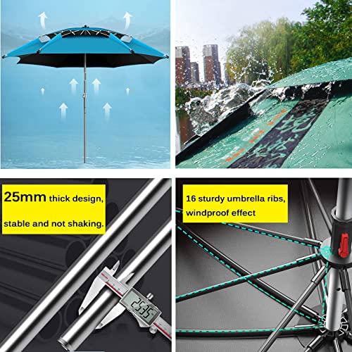 Parasol de jardín CLSDRZC portátil de doble capa con bolsa 7