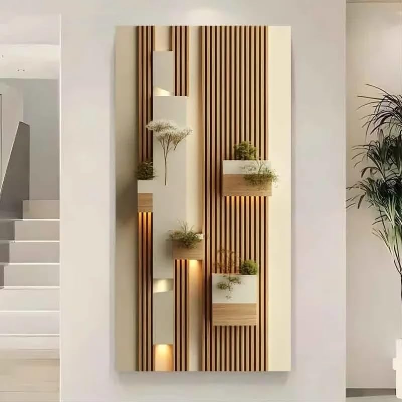 Lienzos impresos, pósteres y láminas botánicas modernas para la decoración del pasillo (70 x 140 cm).