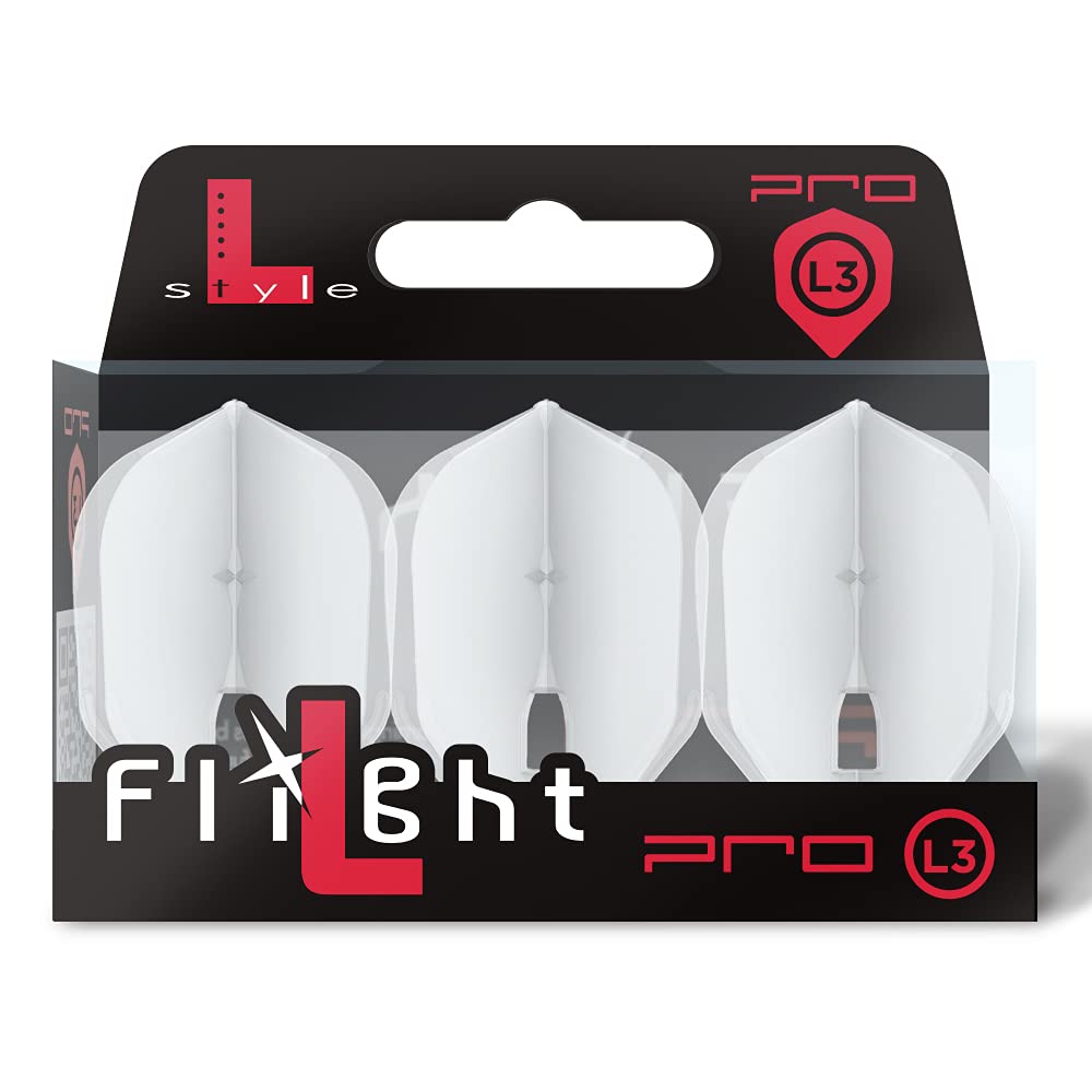 1 SET L STYLE CHAMPAGNE DART FLIGHTS SHAPE CLEAR WHITE — image 1