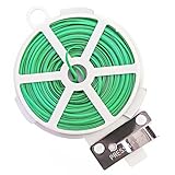 Ezranova Gartendraht Bindedraht, Pflanzendraht Bindedraht, Blumendraht, Draht Garten Pflanzdraht Ummantelt, Blumendraht Grün für Die Gartenarbeit Kletterpflanzen, Sträucher, Weinreben und Blumen(50m)