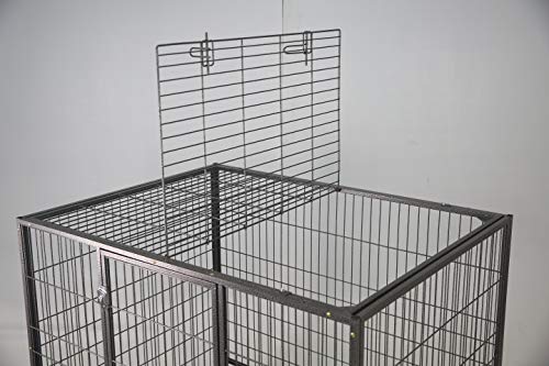 49" Open Top Stackable Heavy Duty Cage with Casters L49 xW36.5 xH43.5