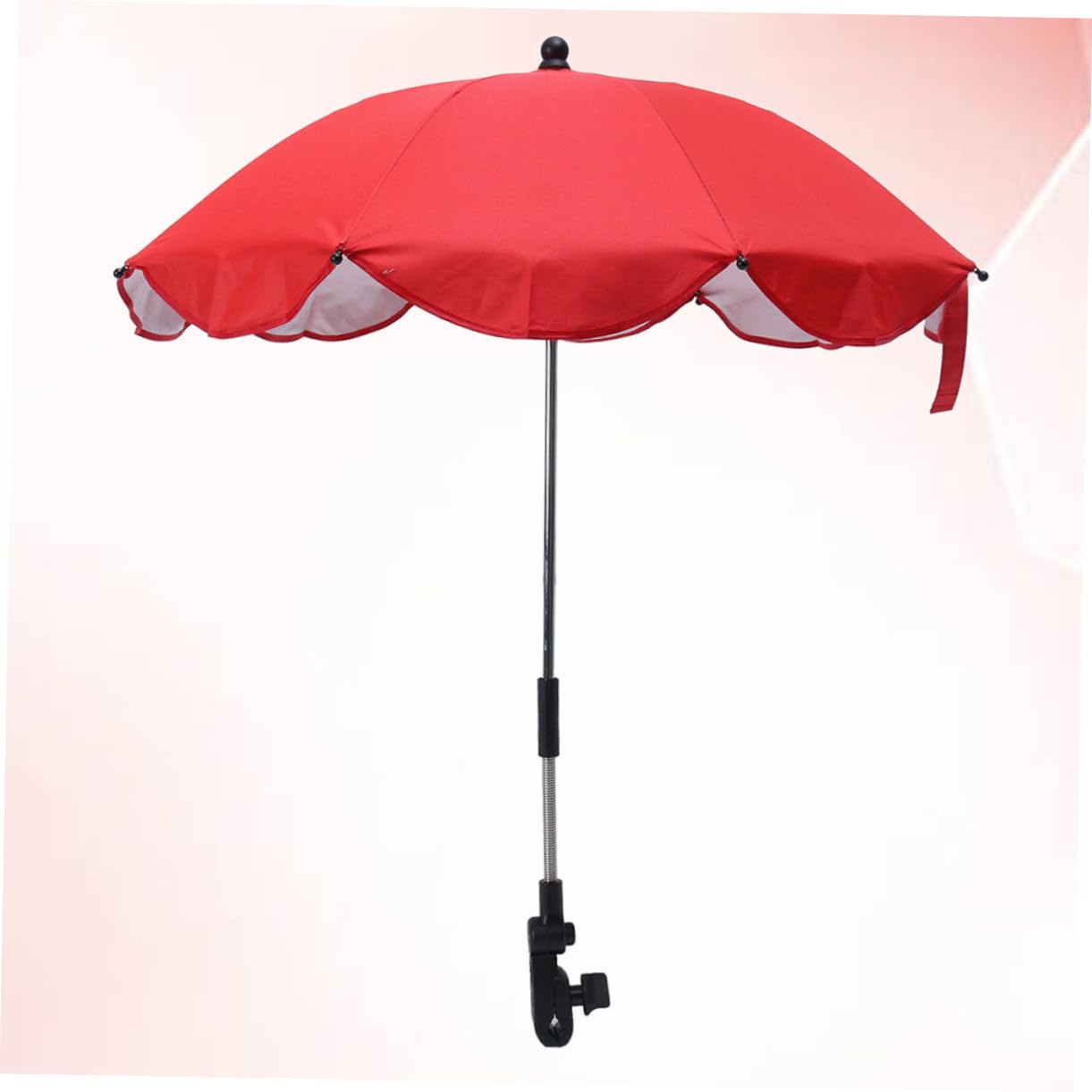 Ombrellone per Passeggino Ombrello Protezione Uv, Rosso 8 Raggi