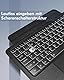 Doohoeek Tastatur mit Hülle für Samsung Galaxy Tab S10 Ultra 2024 14,6 Zoll, Tab S9 Ultra 2023, Tab S8 Ultra 2022 Keyboard Case, QWERTZ Deutsches Layout, Schwarz