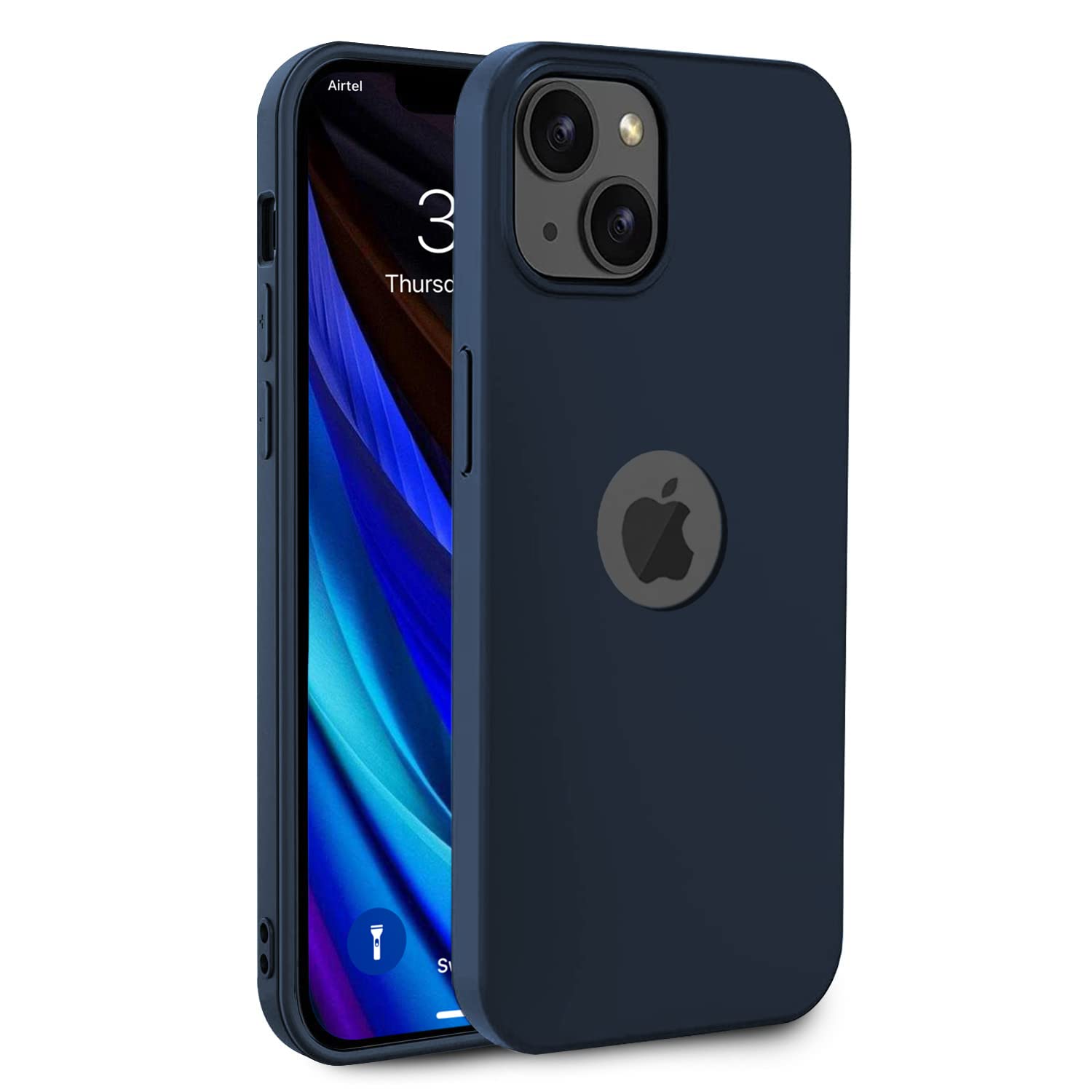 EGOTUDE Soft Slim Flexible Silicone Back Cover Case for iPhone 13 (Navy Blue, TPU) (B09JNMVHYQ) Amazon Price History, Amazon Price Tracker
