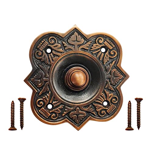 Akatva Door Bell Button – Bell Push Button – Doorbell Chime Wired - Doorbell Button Wired – Door Bell Ringer Button – Doorbell Button Replacement – Wired Doorbell Button - Antique Copper Finish Akatva Door Bell Button – Bell Push Button – Doorbell Chime Wired - Doorbell Button Wired – Door Bell Ringer Button – Doorbell Button Replacement – Wired Doorbell Button - Antique Copper Finish