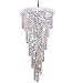 Elegant Lighting Value Spiral Collection Chandelier D:22in H:48in Lt:18 Chrome Finish (Swarovski Elements Crystals) Chrome