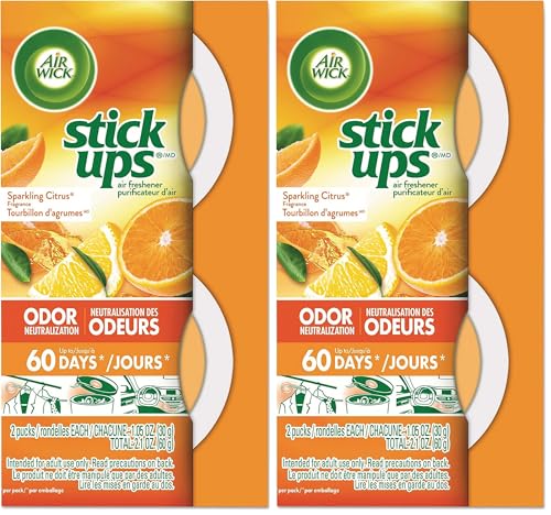 Image of Air Wick Stick Ups Air Freshener, Sparkling Citrus | 2 Count | Pack of 2