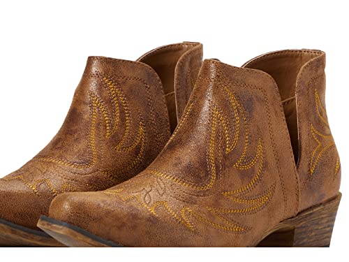 Image of ROPER Womens Ava Leopard Snip Toe Casual Boots Ankle Low Heel 1-2 inch