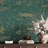 VaryPaper Tapete Betonoptik Grünes Gold Dekofolie Möbelfolie Smaragdgrün Matt 40cmx200cm Folie Arbeitsplatte Küche Abwaschbar Badezimmer Schlafzimmer Tapete Vintage Klebefolie Tisch Schrankfolie