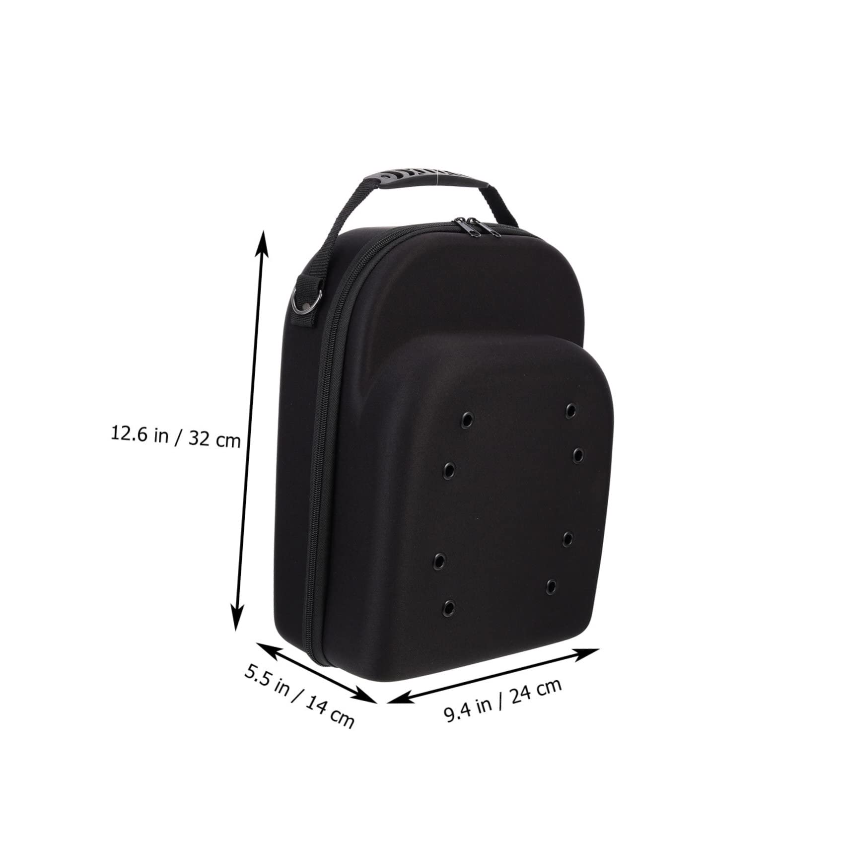Caja para Sombreros de Viaje de Eva Negro Diseño Transpirable y Cremallera Suave, Estuche Protector Adecuado para Transportar Gorras de Béisbol