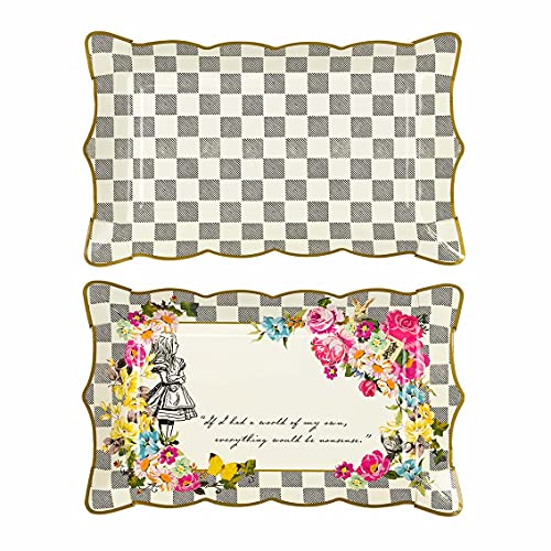 Talking Tables Pak van 4 Alice in Wonderland Papier Serveerschalen Levert | voor Mad Hatter Afternoon Tea… - Image 3