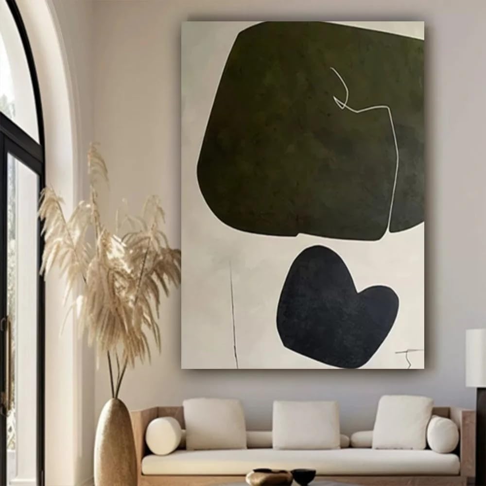 LMYSXAOZ Canvas Prints Poster black abstract oil painting wall For Living Room Bedroom Office Home interior Decoration(60x85cm)