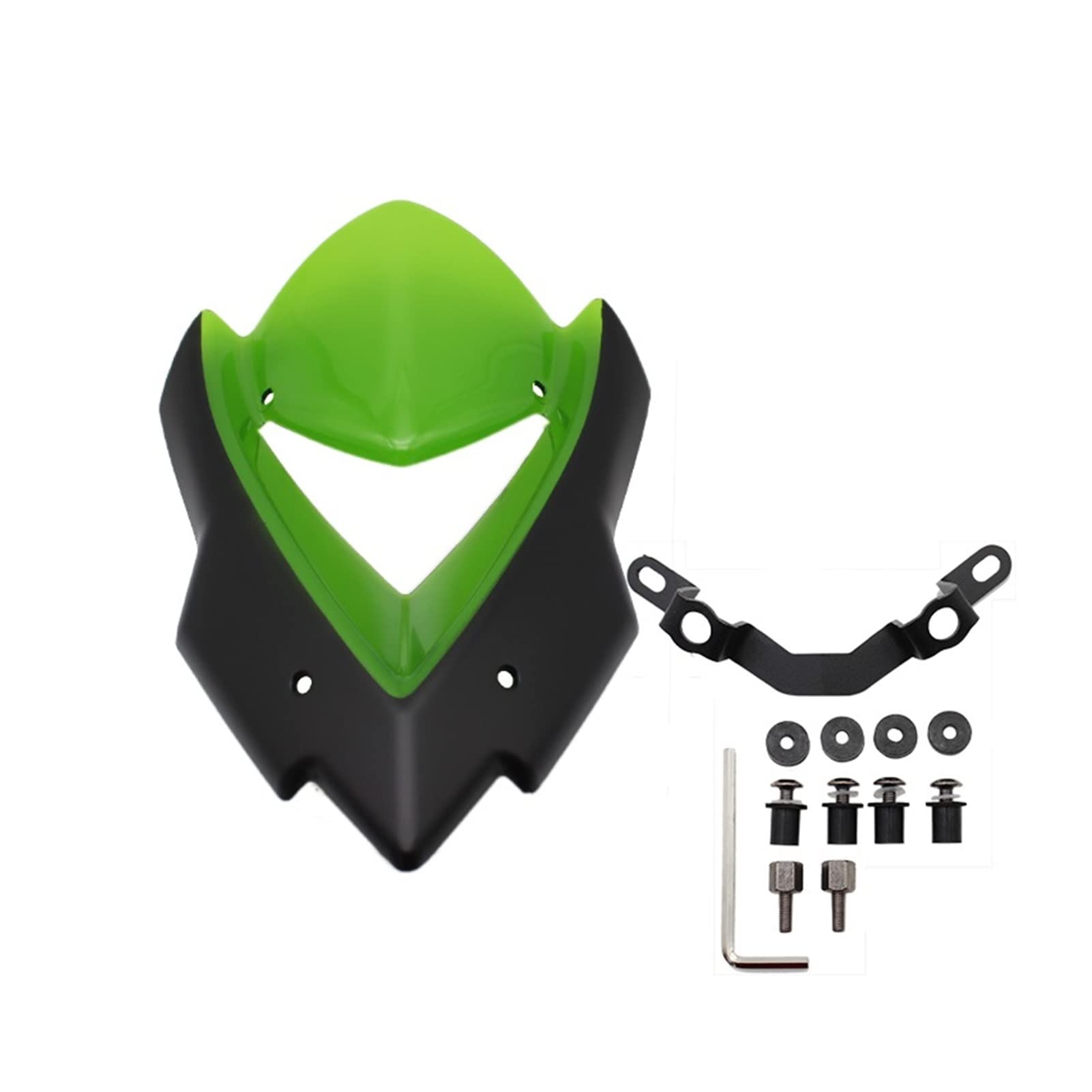 WIPP Motorcycle Trailer Windshield, Fairing Motorcycle Viser Visor Windshield WindScreen Compatible with Z1000 2014 2015 2016 2017 2018 2019 Double Bubble (Color : Green)