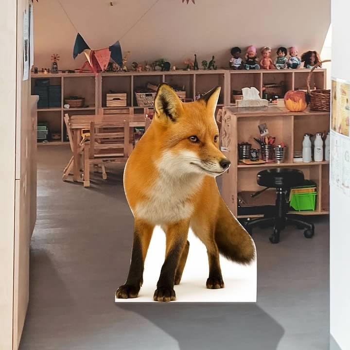 Image of Red Fox 4FT Life Size Cardboard Cutout - A Fun Animal Standup for Photo Booths, Birthday Parties, and Events