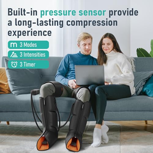 Image of QUINEAR Leg Massager with Compression, 3-in-1 Foot Calf & Thigh Massager and Compression Therapy with Timer, Leg Massage Boots for Circulation and Pain Swelling Edema Relief, FSA-HSA Eligible