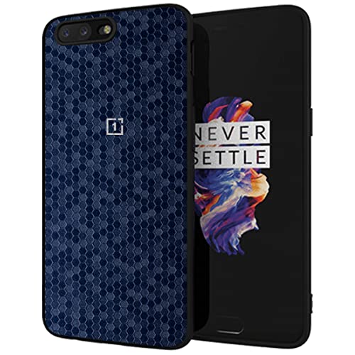 Image of Fortify Sleek Riggear OnePlus 5 Back Cover Case (TPU+PC | Blue Hive)