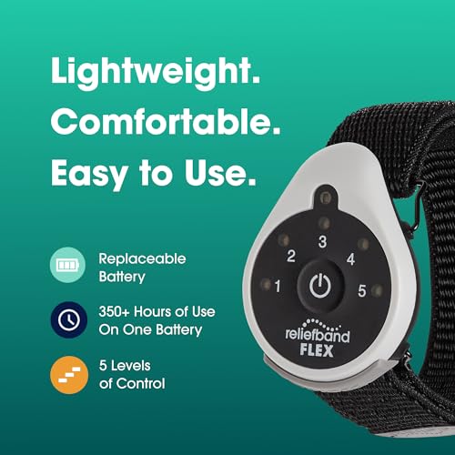 Image of Reliefband Flex Anti-Nausea Wristband for Motion Sickness, Morning Sickness, Travel & Vomiting Relief - FDA Cleared, Drug-Free, Fast-Acting Nausea Relief Band