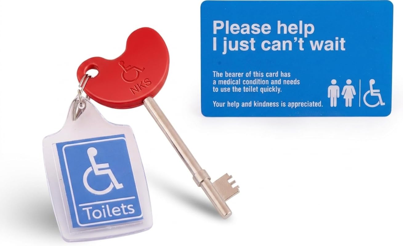 Red Radar Key with 1 Key Ring and 1 Card – with Just Can't Wait' Card
