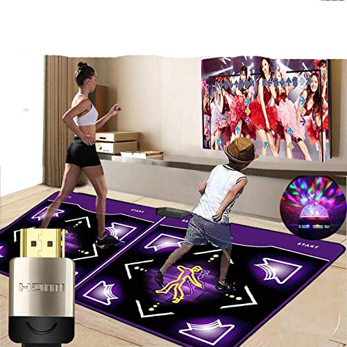Tanzmatte, strapazierfähige, verschleißfeste Tanzmattenstufe, Tanzdecke, kabelloses Doppel, Laufdecke, TV-Schnittstelle somatosensorisch-PVC lila